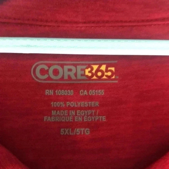 Core 365 big mens zip pull over 5XL classic red heathered - Picture 3 of 8